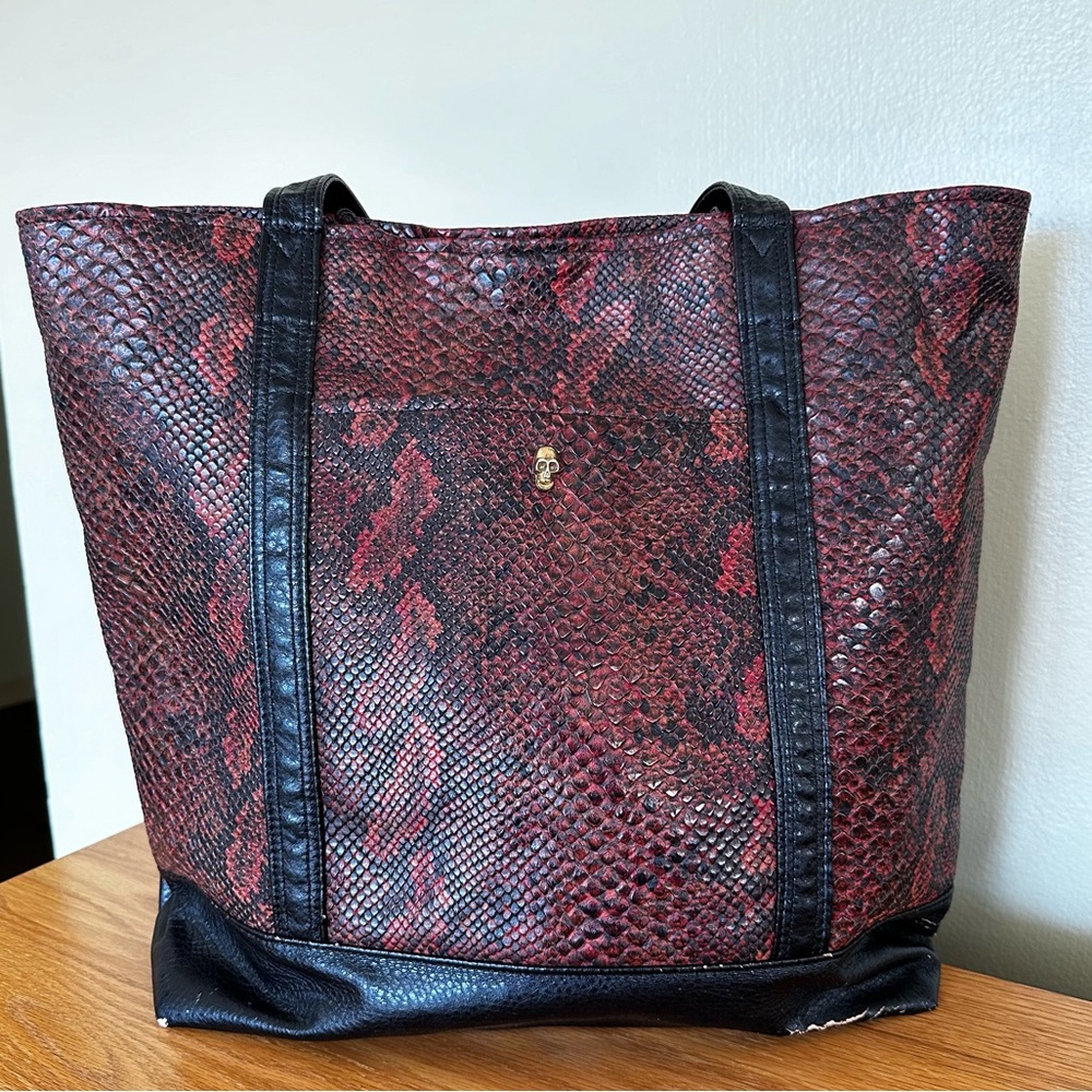 Stella Grey Vegan Skull Tote Bag